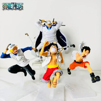 Los tres hermanos Marinos y Garp (Luffy, Ace, Sabo)